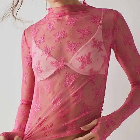 ISO Free People Lady Lux Hot Pink Strawberry Field or Magentiful Size S - Picture 2 of 2